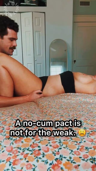 1 week no cum pact came to an end with a juicy creampie