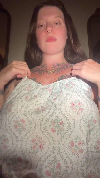 Pulling out these big tattooed tatas