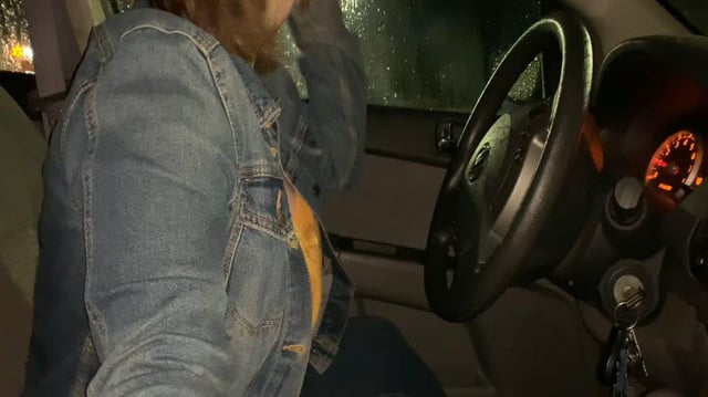 Pulled over on the shoulder just to get some dick in my mouth