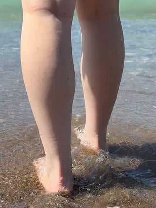 salt and sand on my feet