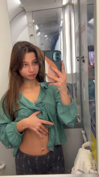 Titty reveal mid the flight