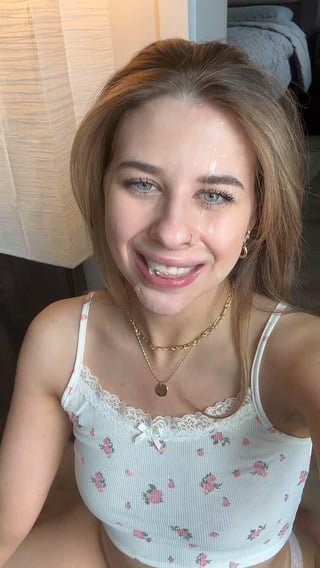 I thought you’d enjoy seeing my face covered in cum 💦