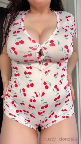 A boob burst out of that tight outfit
