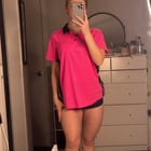 Gym girl taking her pump cover off