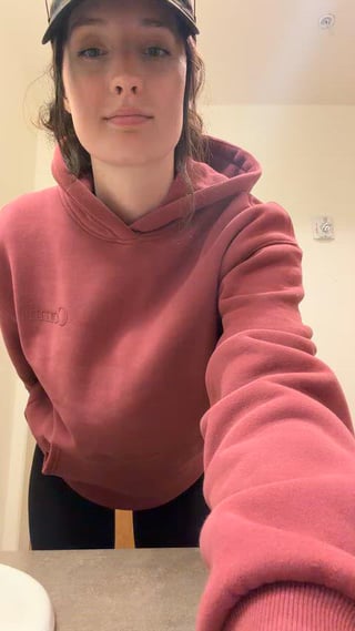 Wanting to be bent over the bathroom counter