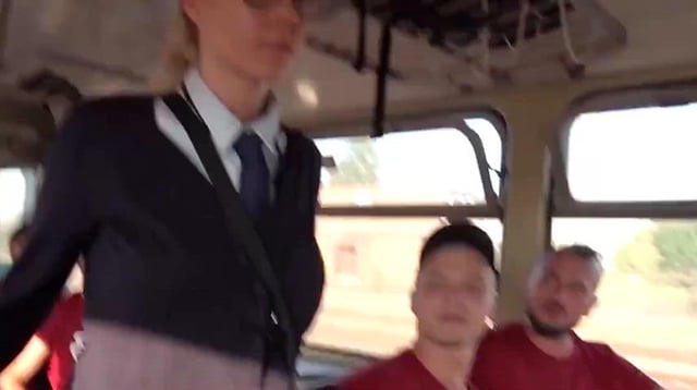 She was happy to have a new job as a train conductor