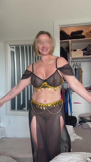 Excited for Halloween season! Trying on costumes!