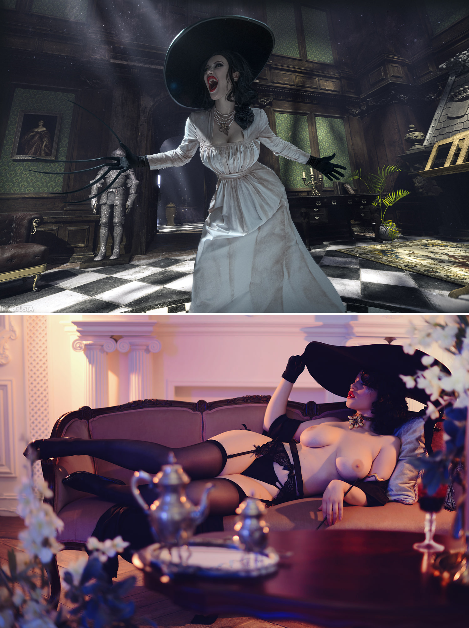 Console gaming VS PC gaming. Lady Dimitrescu by Lada Lyumos (Resident Evil 8)
