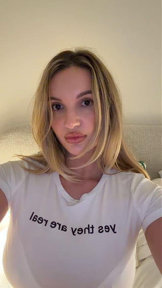 Bedtime natural tits reveal
