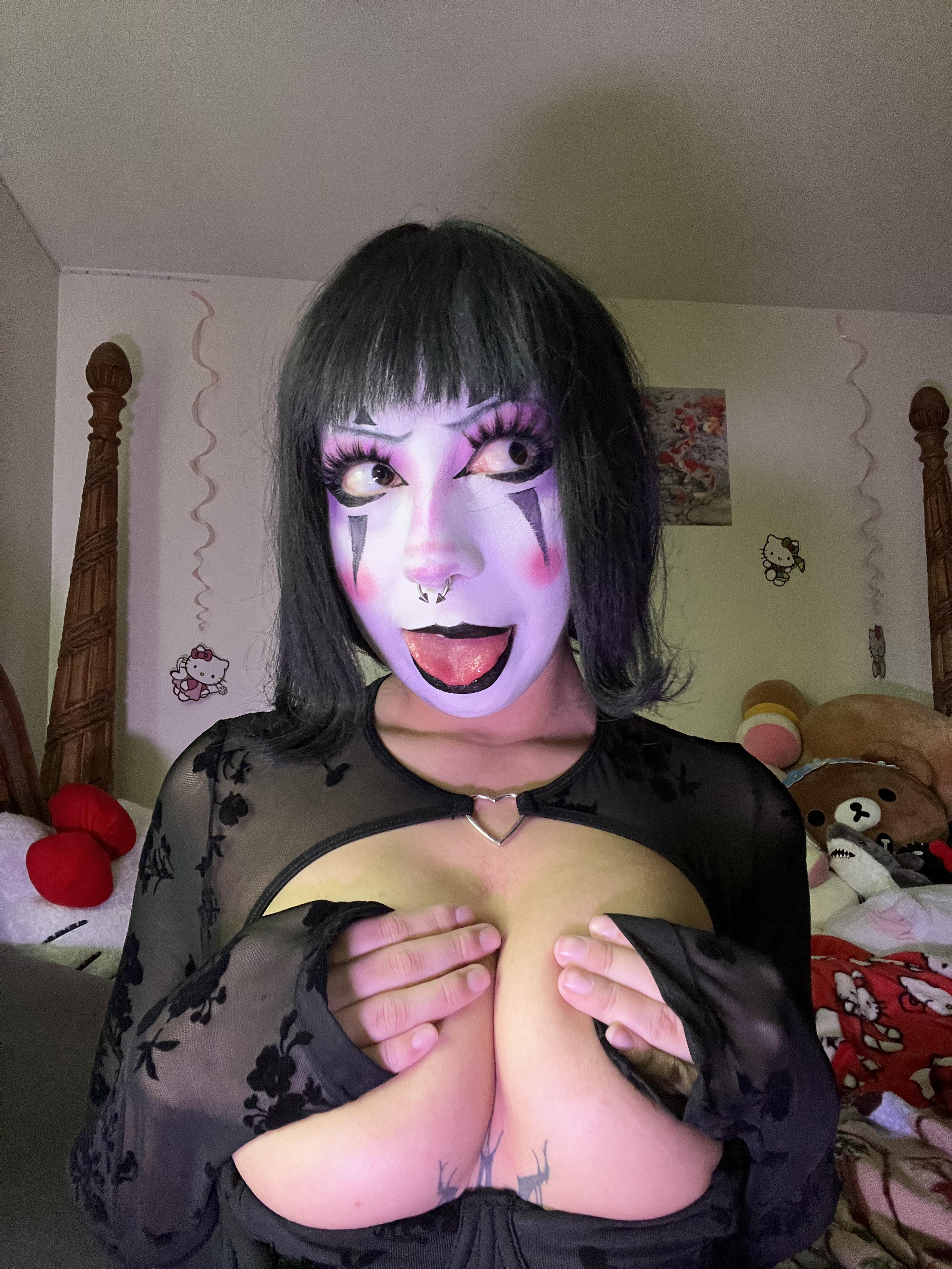my jokes are so funny i have to take my tits out so you start jerking off instead