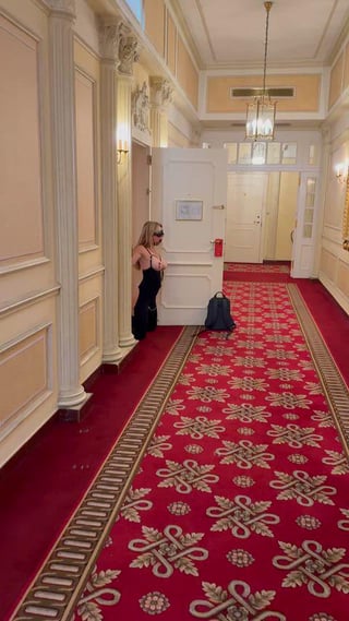 50s Needy, Submissive Wife in Hotel Hallway