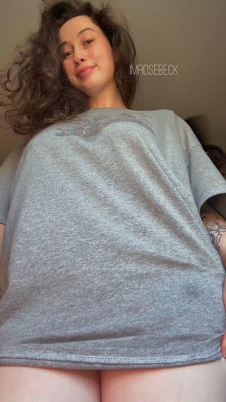 Usually at home with a big tshirt and messy hair