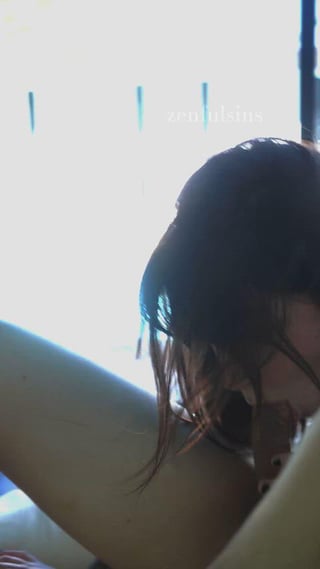 PAWG gives me a blowjob during our massage session.