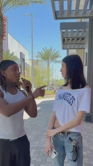 I wish every street interview could end like this 🥵