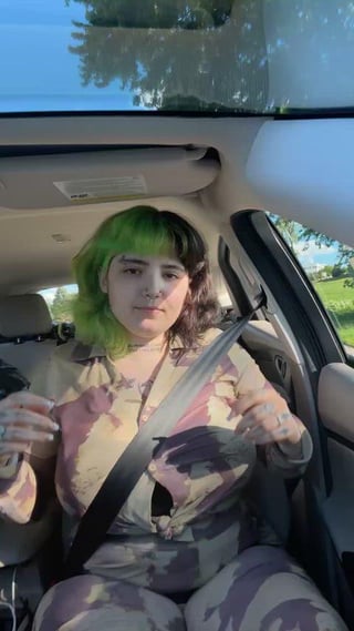 Just trying to distract my guy friend that’s driving