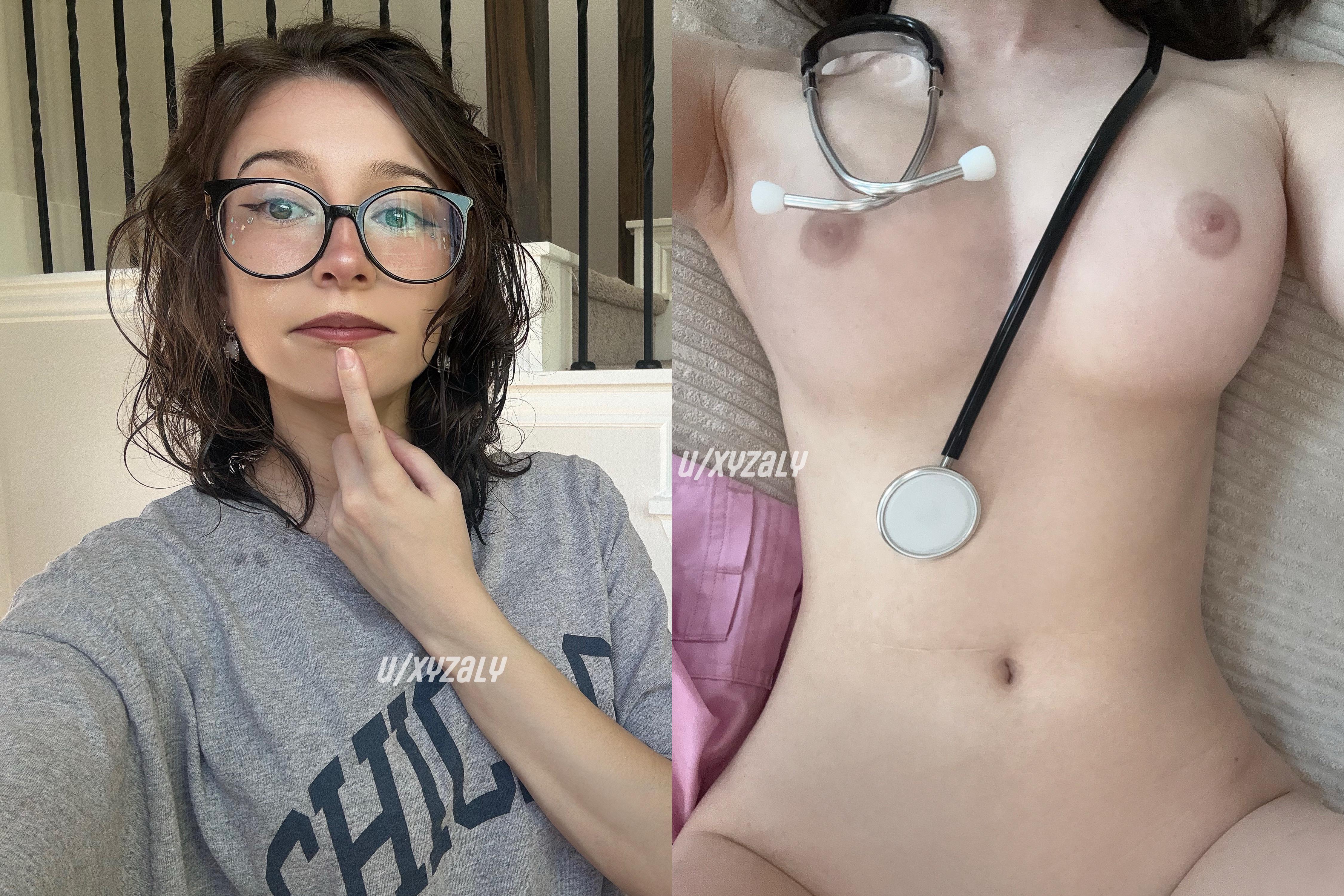 If you ever get blue balls, come see me 💗 I’m your 90lb nurse & I’ll drain you daily