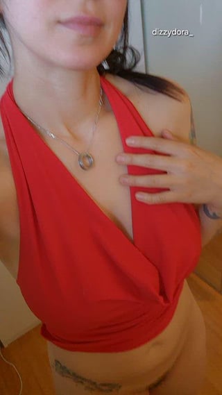 My Boobs in a red top
