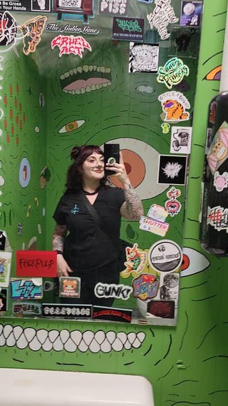Record store titties
