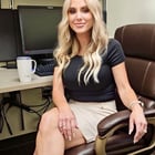 Professional courtesy bending over at my work desk