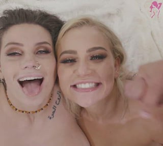 Blake Blossom and Indica Flower – multiple cumshots